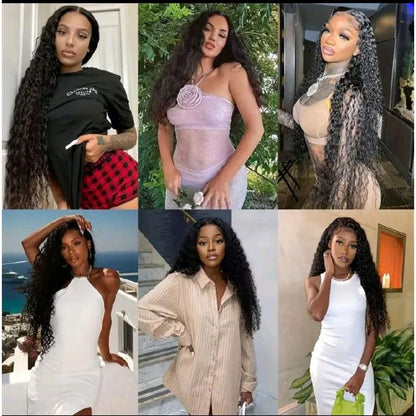 Wig Ladies Fashion Long Curly Black Hair for Women