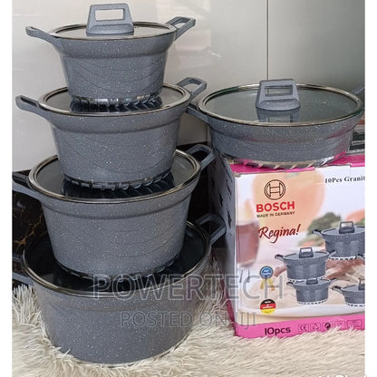 Bosch 10 PCS Non-Stick Granite Cookware Set