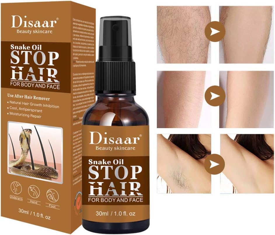 Disaar Hair Growth Inhibitor Snake Oil – Slow Regrowth on Face, Body ...