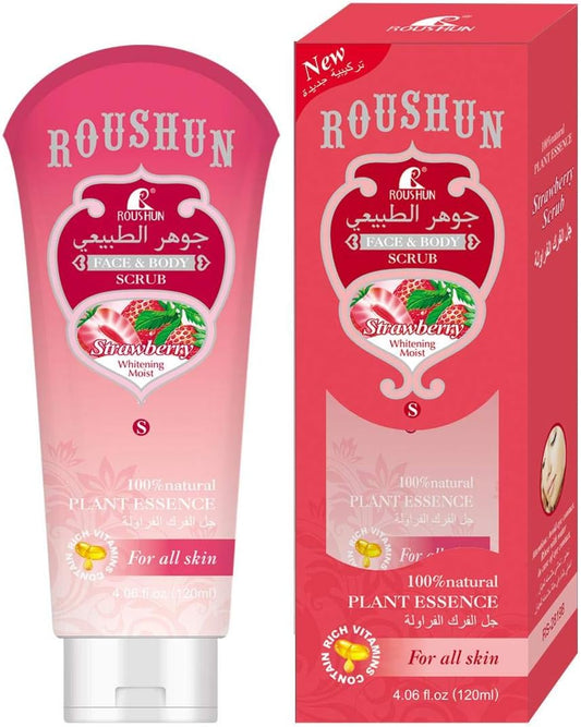 Roushun Strawberry Facial and Body Scrub Gel 120ml