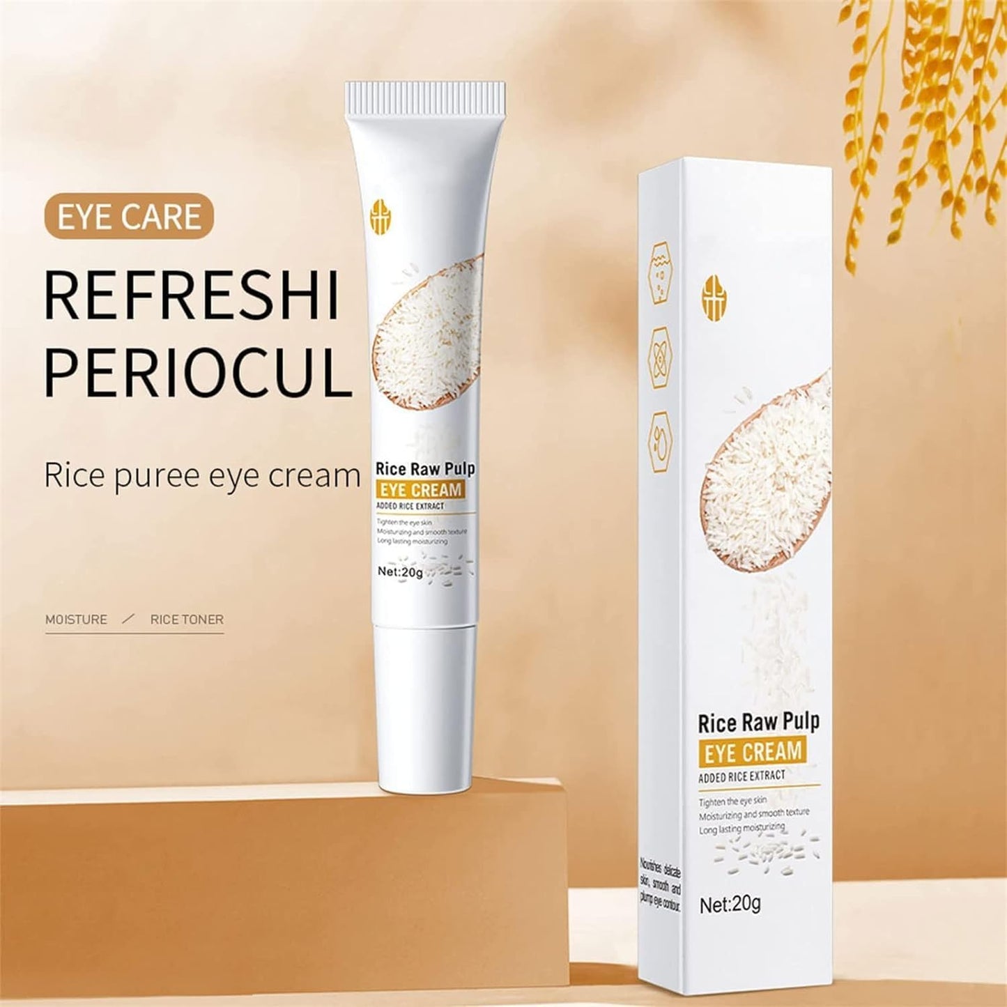 BIOAQUA Rice Essence Eye Creams Lighting Eyes Gel Anti Wrinkle Eye Cream Anti-Puffiness Dark Circle Anti-Aging Moisturizing