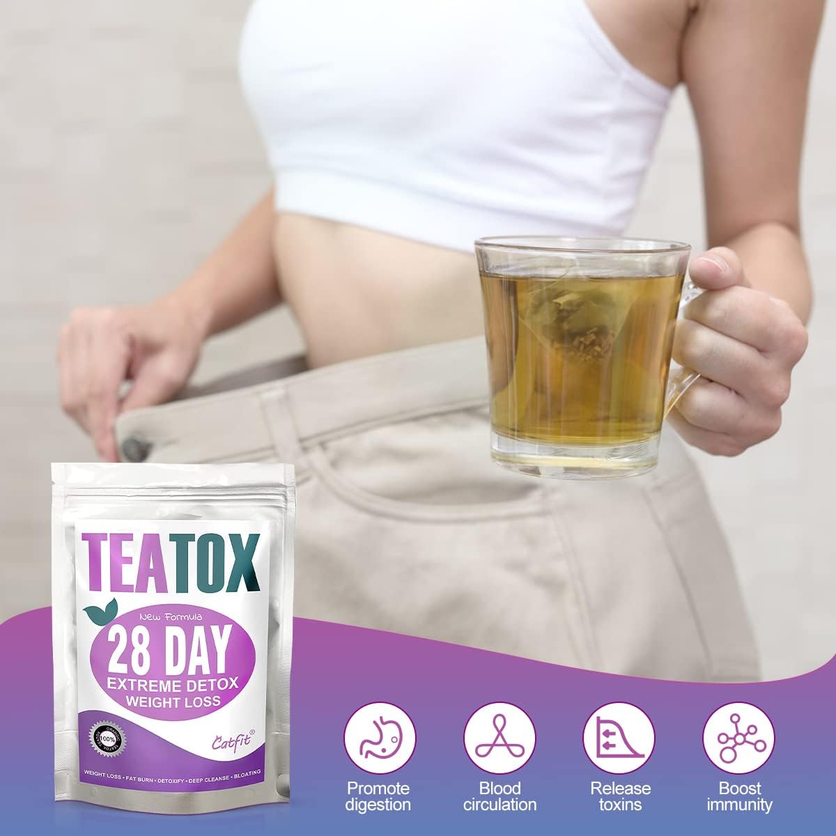 CATFIT Teatox 28 Day Extreme Detox | Extreme Detox and Weightloss Tea