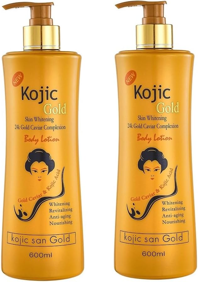 Kojic Acid Soap Skin Whitening 24 Gold Caviar Complexion Lotion,