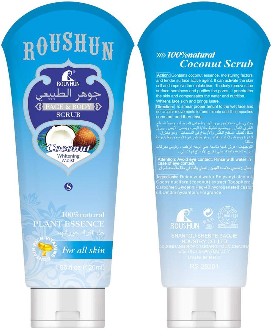 Roushun Coconut Facial and Body Scrub 120ml