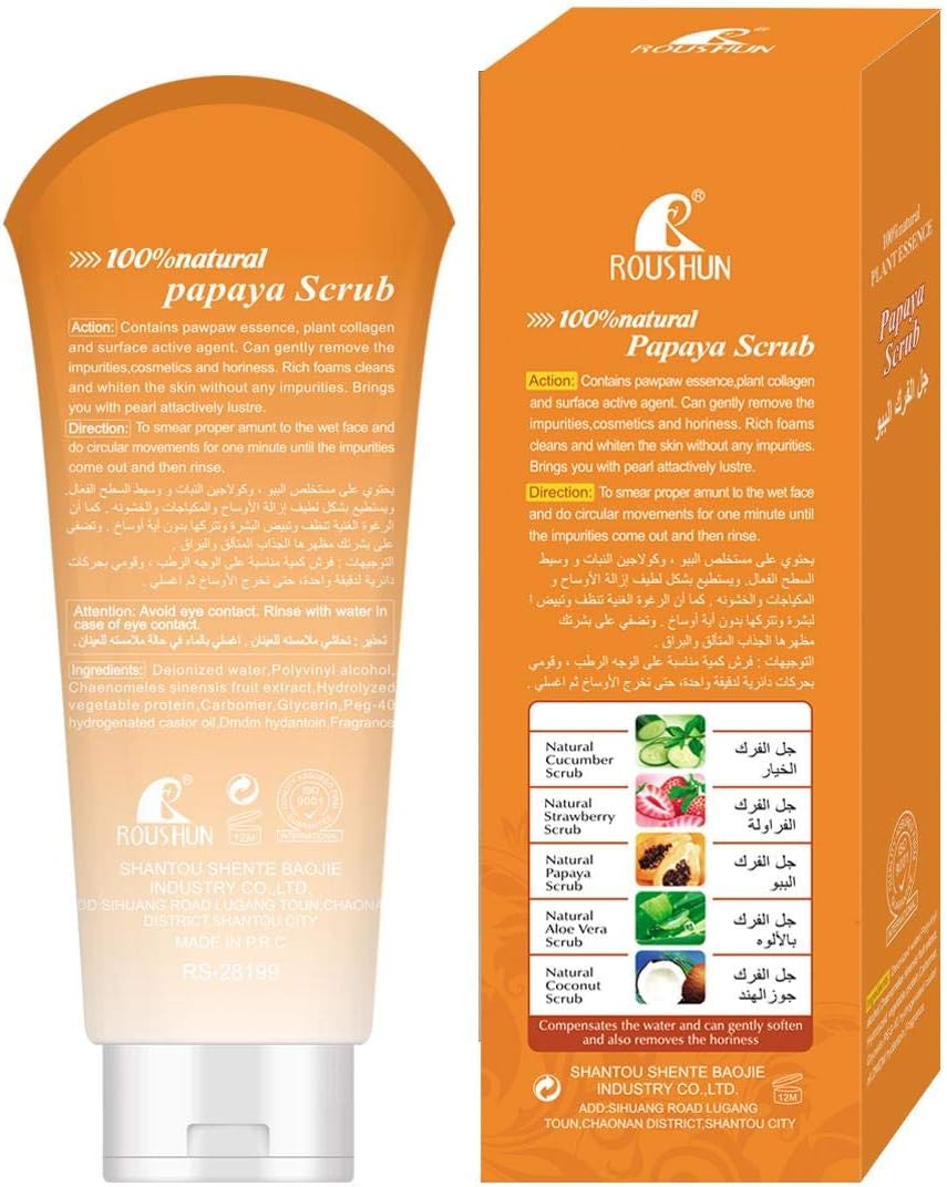Roushun Papaya Face & Body Scrub 120ml