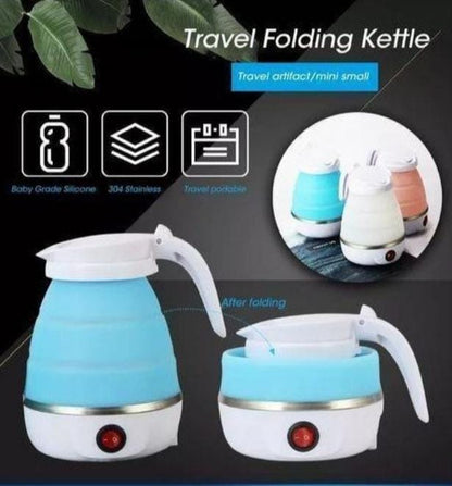 0.8 Litres Silicone Portable Foldable Travel Electric Water Kettle / Tea Pot