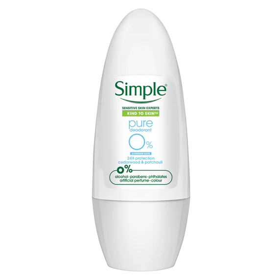Simple Pure Antiperspirant Roll-On – 45ml