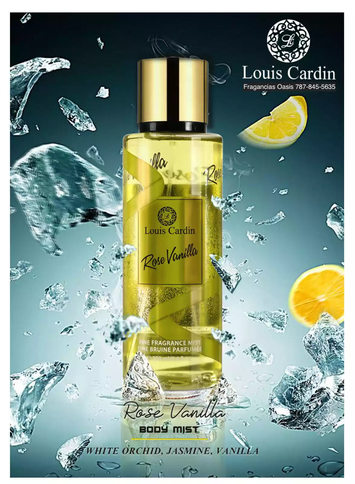 Louis Cardin Rose Vanilla Body Mist – 250ml