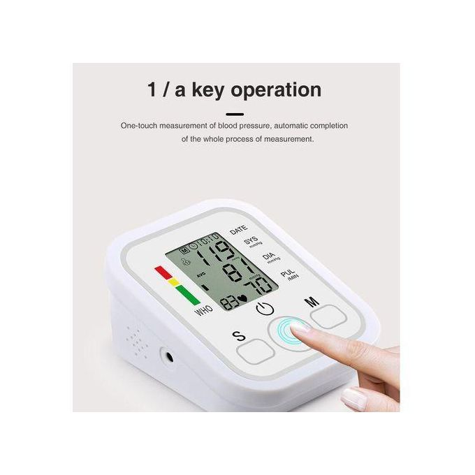 Electronic Digital Arm Blood Pressure Monitor + USB Cable