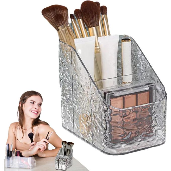 Clear Makeup Brush Holder, Transparent Makeup Storage Box