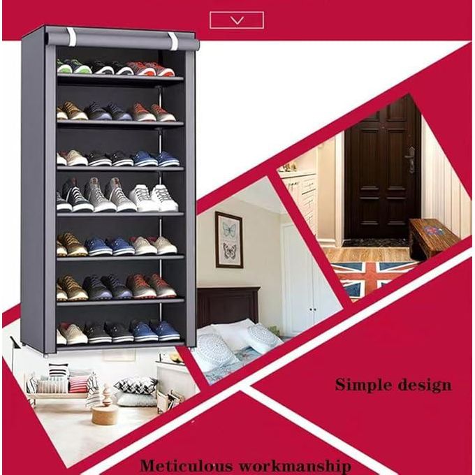 TIMBUTUS 7-Layer Dustproof Shoe Rack Organizer