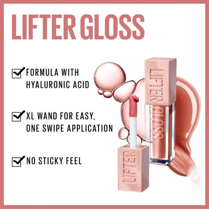 Maybelline Lifter Gloss Plumping and Hydrating Lip Gloss(Shade: 007 Amber)