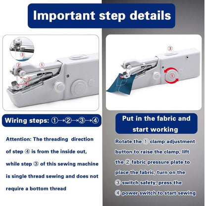 CYFAZA Handheld Sewing Machine – Mini Portable Cordless Stitching Machine