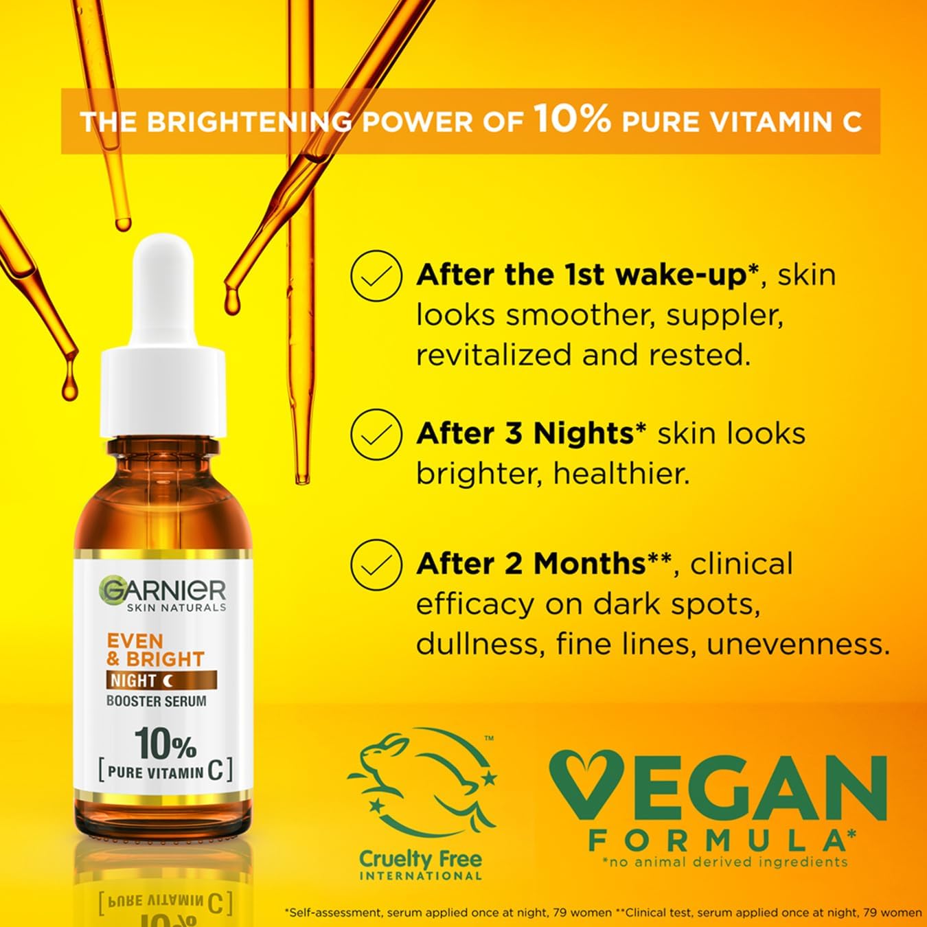 Garnier Even & Bright 10% Pure Vitamin C Night Serum – 30ml
