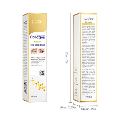 SADOER Collagen Eye Cream Retinol Eye Cream Anti Dark Circles Eye Bag Firming Skin Moisturizing Skincare Skin Care for Eyes Care