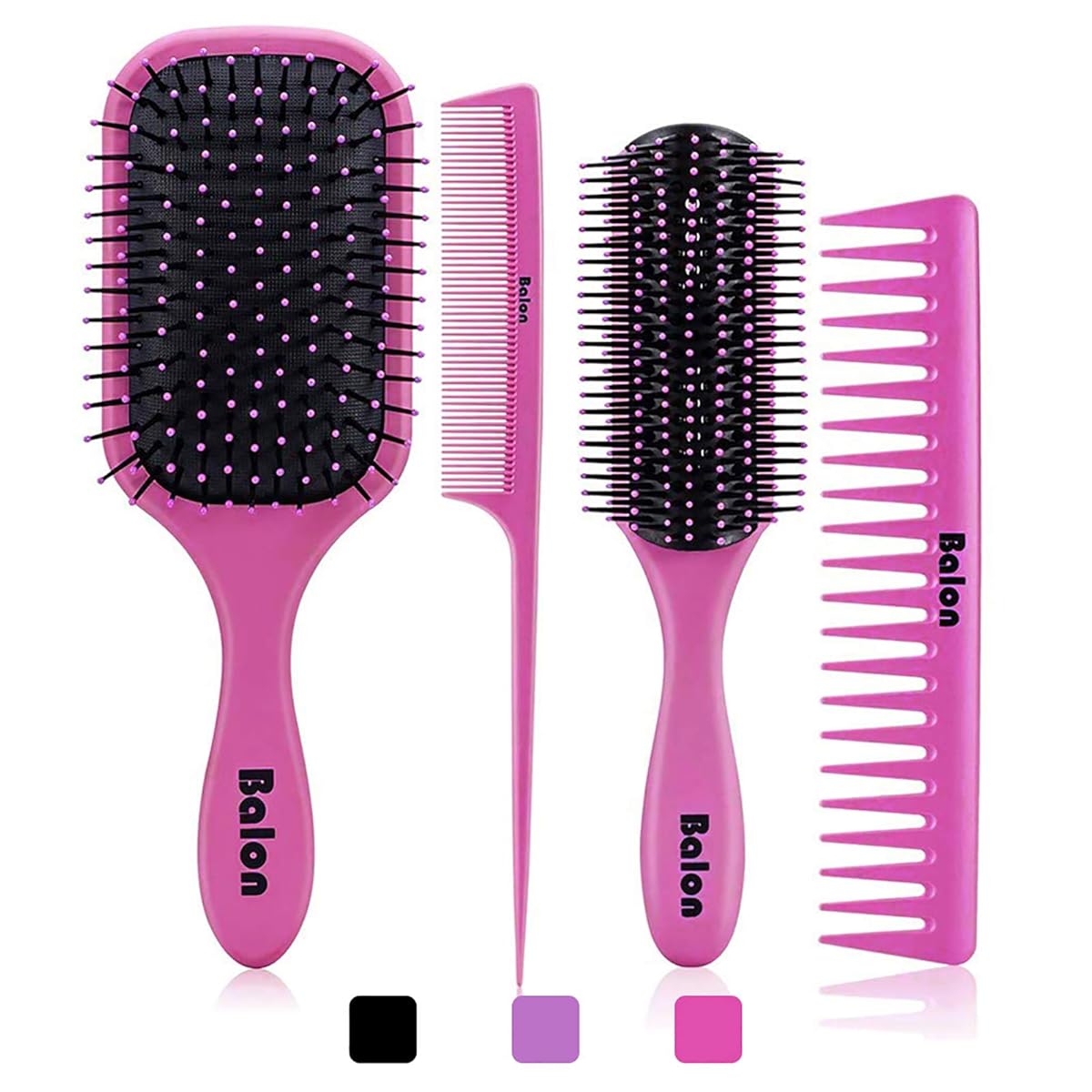 4Pcs Detangling Brush Set for Women