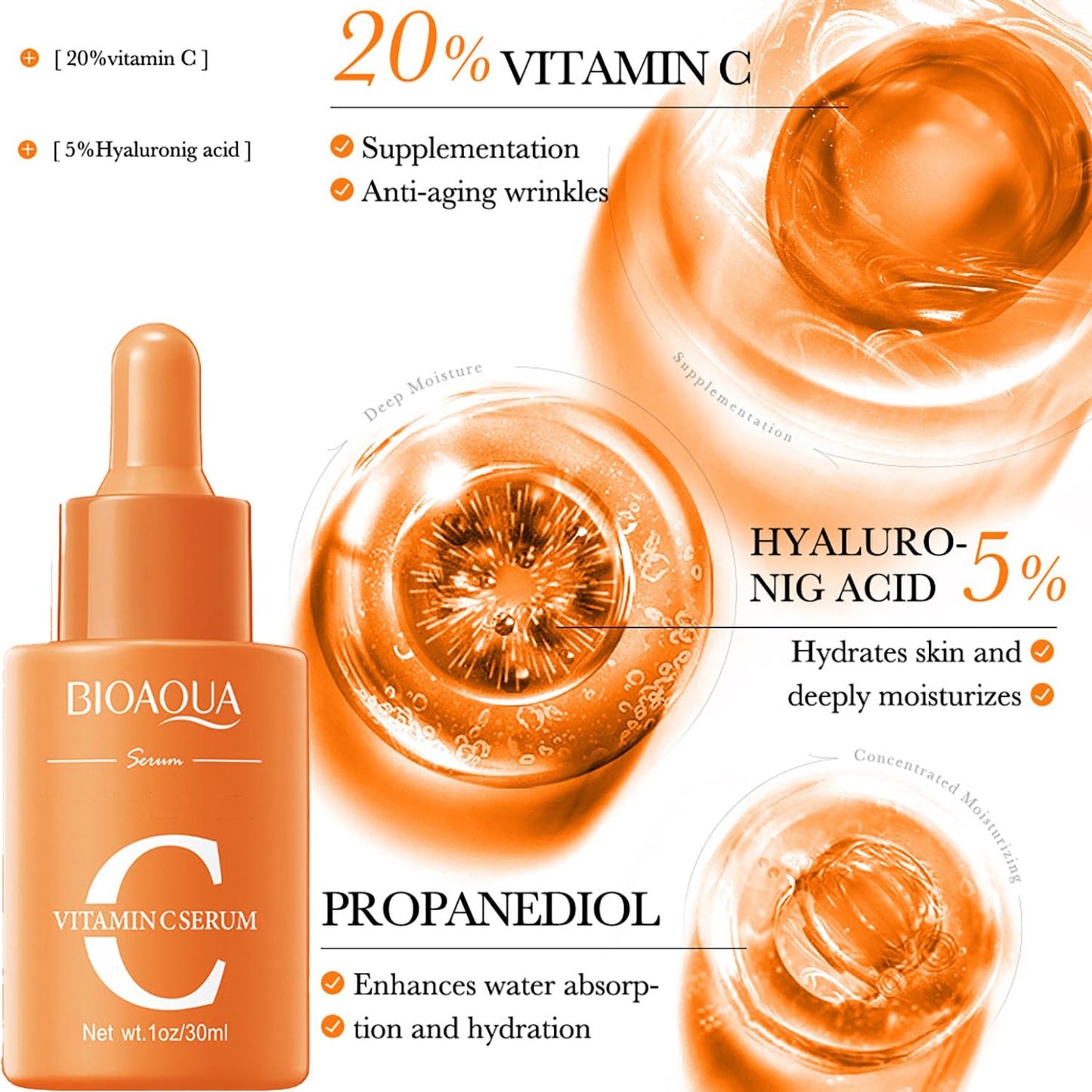 BIOAQUA Vitamin C Facial Serum