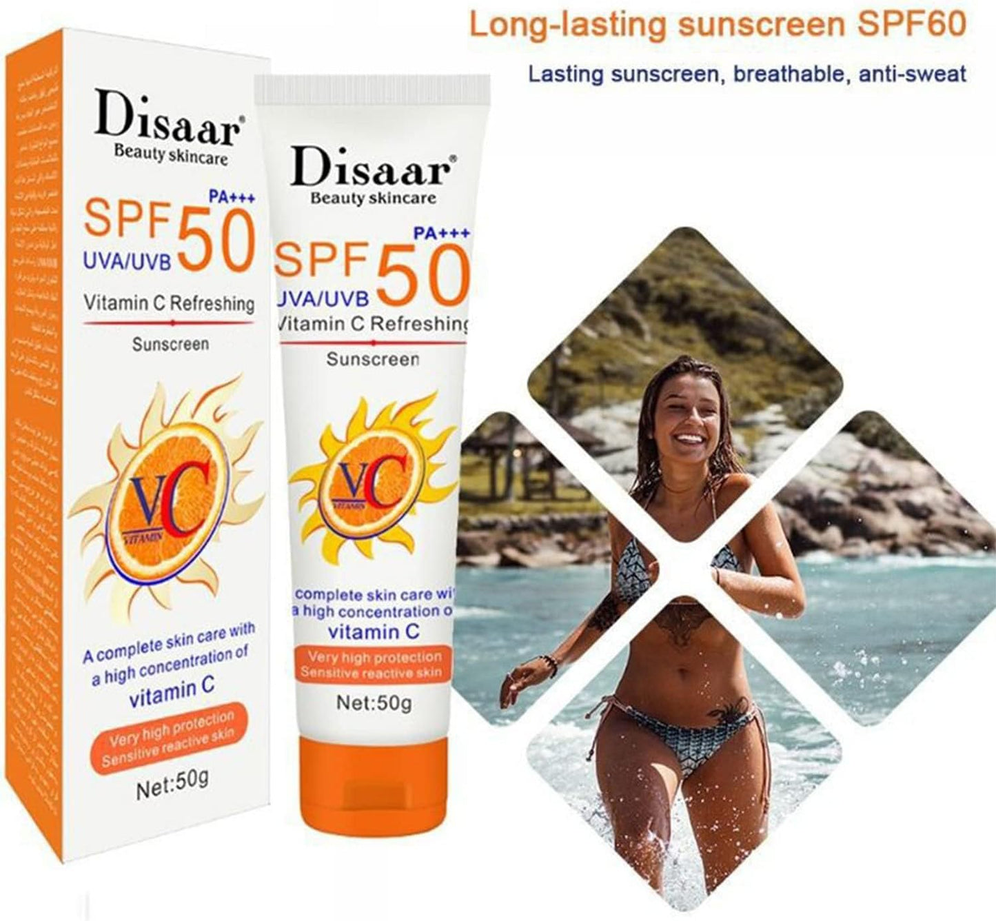 Disaar Vitamin C Refreshing Whitening Sunscreen SPF 50