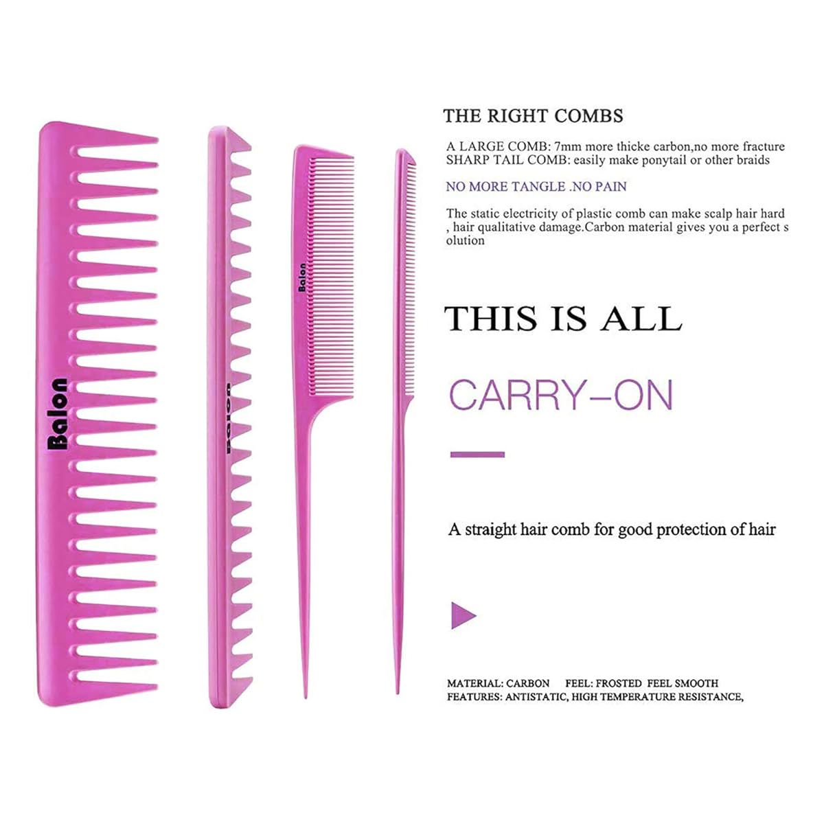 4Pcs Detangling Brush Set for Women