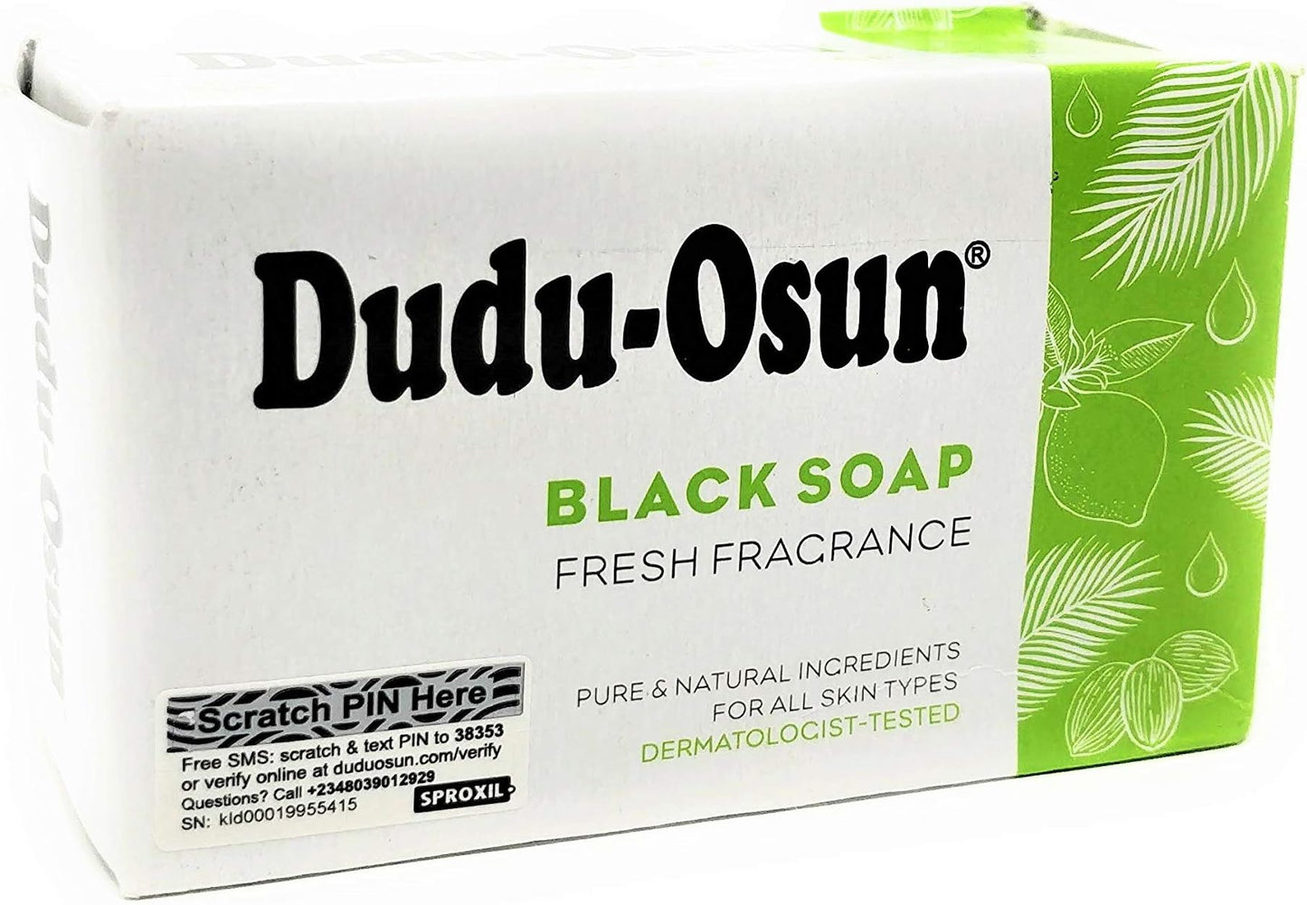 Dudu-osun, African Black Soap, 100% Pure, 150g.
