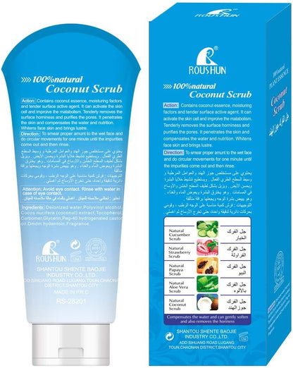 Roushun Coconut Facial and Body Scrub 120ml