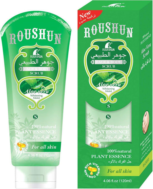 Roushun Aloe Whitening Moist Face Scrub Gel - 120g