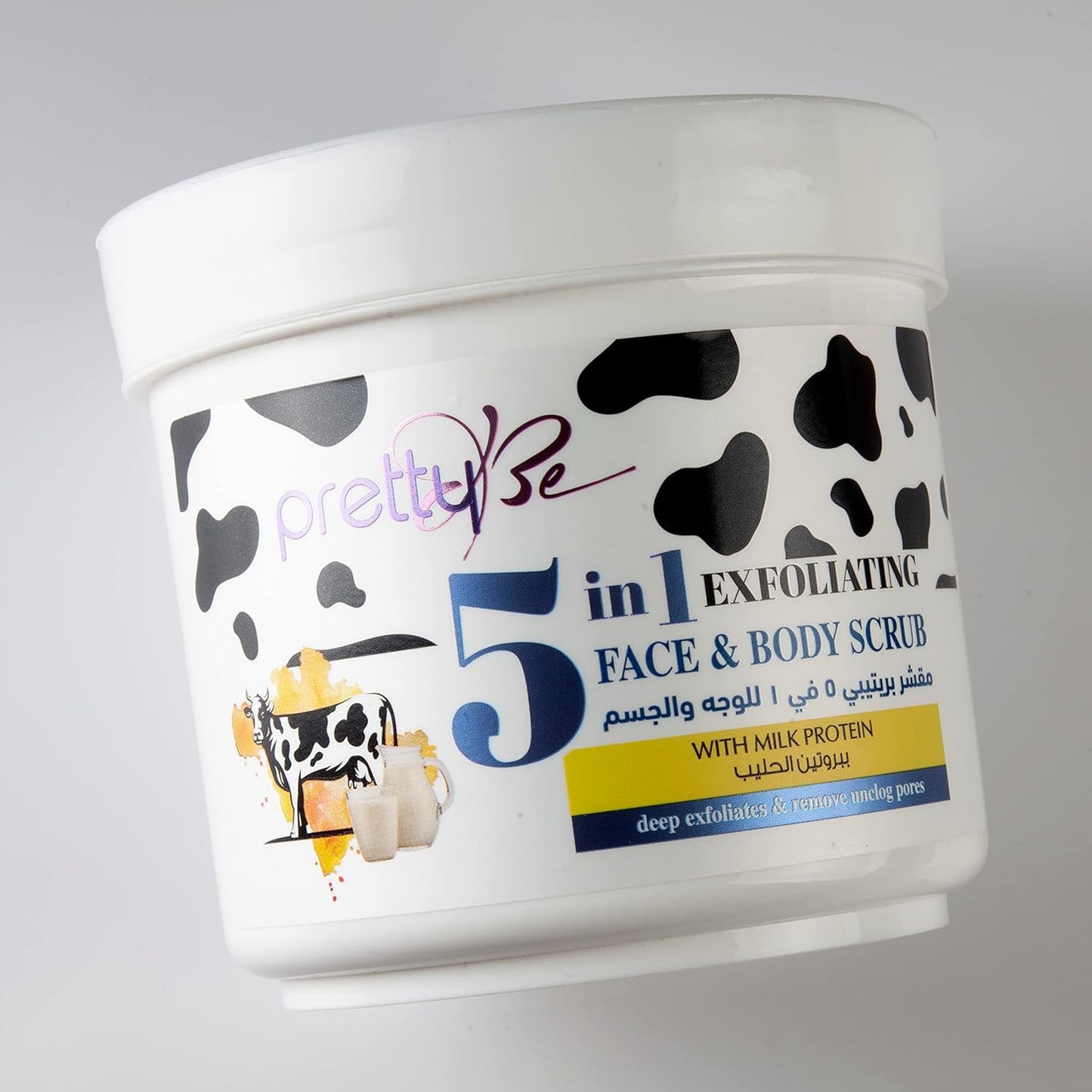 Pretty Be 5 in 1 Face and Body Exfoliating Scrub with Milk Protein (550ml)