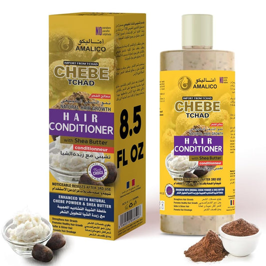 AMALICO Chebe Tchad Sulfate-Free Hair Conditioner with Chebe Powder and Shea Butter