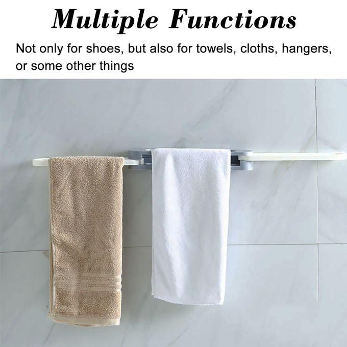 2 Pieces Hanging Slipper Rack, 3-in-1 Foldable Storage Rack