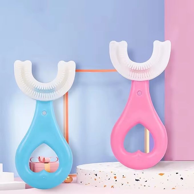 U-Shaped 360° Baby Toothbrush – Soft Silicone Oral Care for Toddlers & Newborns
