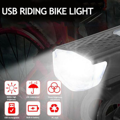 Bike Headlight & Taillight Night Riding Safety Set – USB Rechargeable