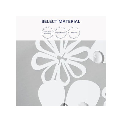 PEVA Waterproof Floral Shower Curtain – 180×200cm