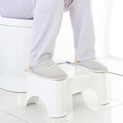 Comfortable Non-Slip Squatting Toilet Bathroom Seat Foot Rest Stool – White