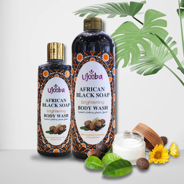 Ujooba African Black Soap Brightening Body Wash – 500ML