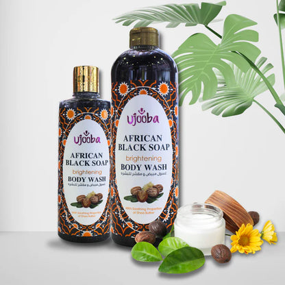 Ujooba African Black Soap Brightening Body Wash – 500ML