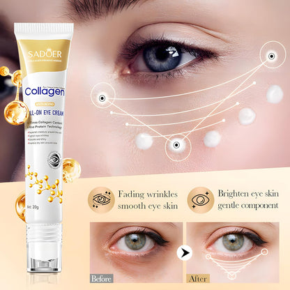 SADOER Collagen Eye Cream Retinol Eye Cream Anti Dark Circles Eye Bag Firming Skin Moisturizing Skincare Skin Care for Eyes Care