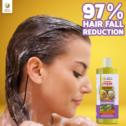 AMALICO Sulfate-Free Hair Shampoo with Rosemary Oil and Chebe Powder