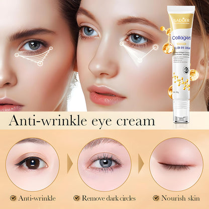 SADOER Collagen Eye Cream Retinol Eye Cream Anti Dark Circles Eye Bag Firming Skin Moisturizing Skincare Skin Care for Eyes Care