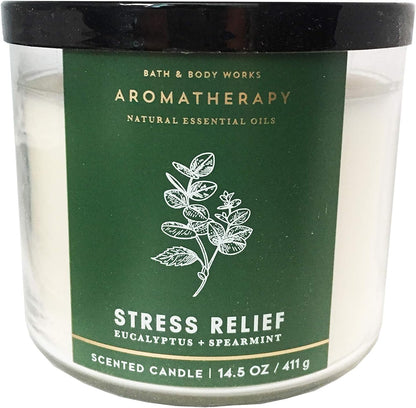 Bath & Body Works Aromatherapy Eucalyptus Spearmint Stress Relief 3-Wick Candle