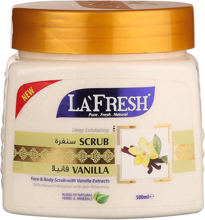 La Fresh Vanilla Face & Body Scrub (500ml)
