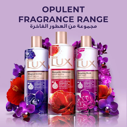 Lux Opulent Fragrance Body Wash, Romantic Hibiscus, 30H Long-Lasting Scent, with Everscent Essential Oil, 700ml