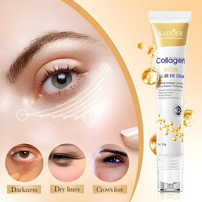 SADOER Collagen Eye Cream Retinol Eye Cream Anti Dark Circles Eye Bag Firming Skin Moisturizing Skincare Skin Care for Eyes Care