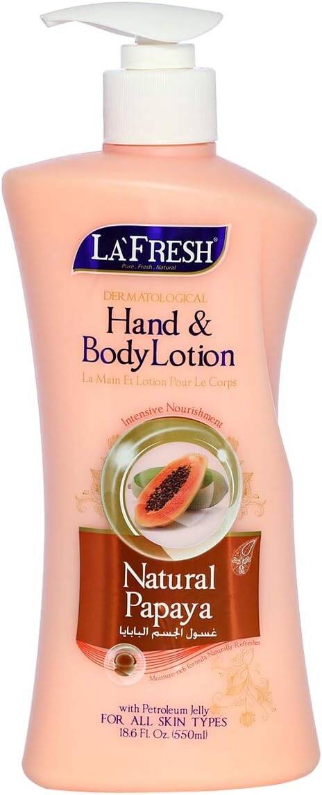 La Fresh Natural Papaya Hand and Body Lotion - 550ml