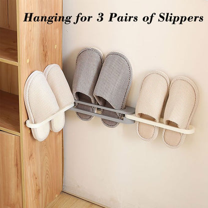 2 Pieces Hanging Slipper Rack, 3-in-1 Foldable Storage Rack
