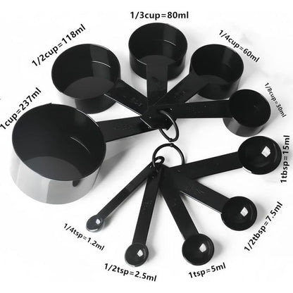 CYFAZA Measuring Cups and Spoons, 10-Piece Set