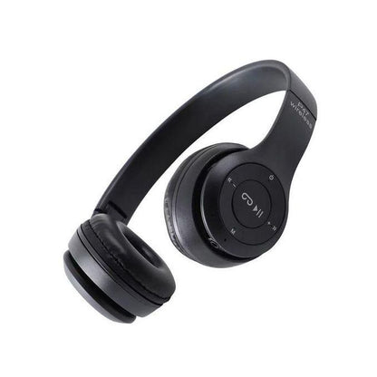 P47 Wireless Bluetooth Headset – Headphones with Microphone, TF Card & FM Radio (Black)