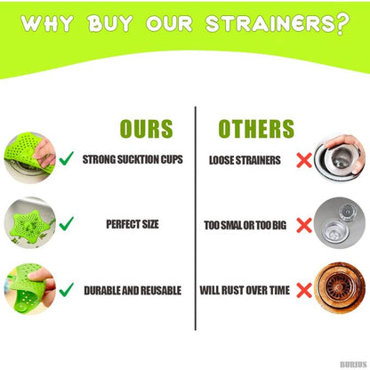 Silicone Star Design Kitchen and Bathroom Sink Filter / Hair Catcher / Waste Stopper Strainer