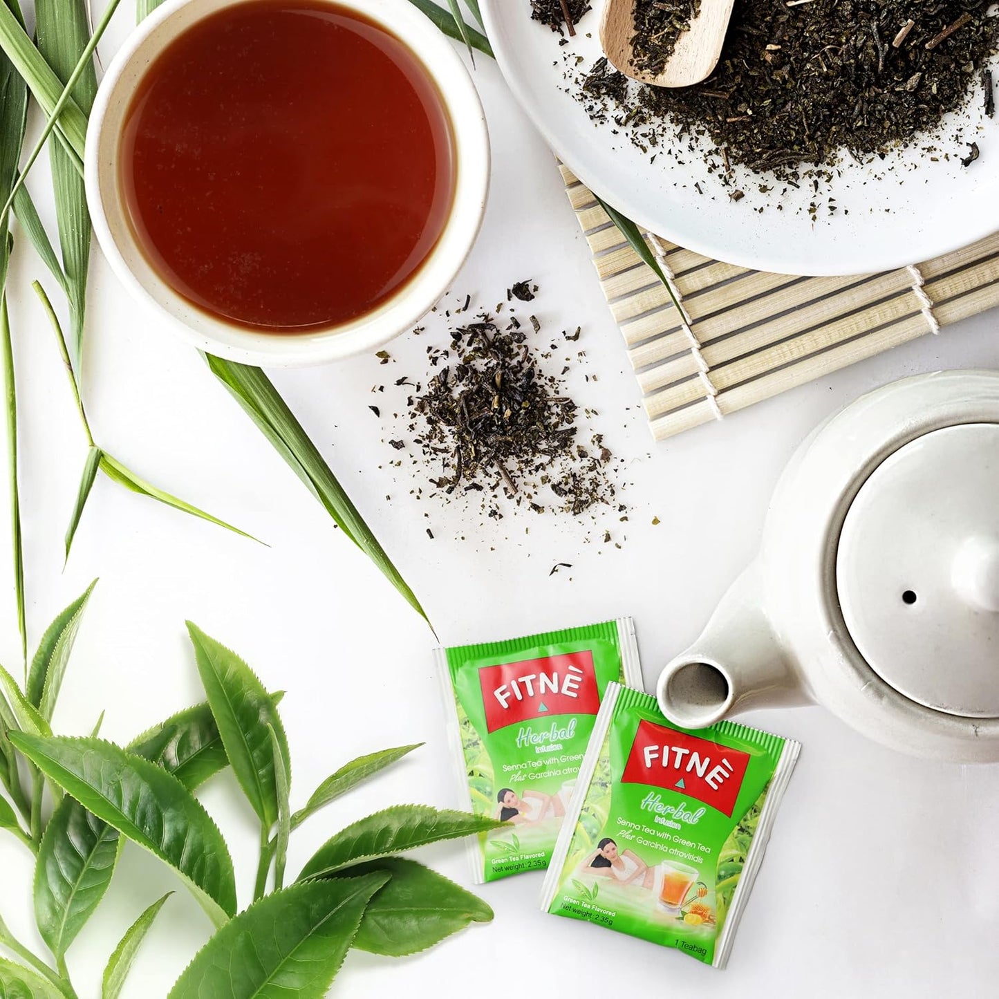 Fitne Herbal Infusion Slimming Tea, Green Tea Flavor