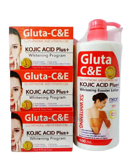 Gluta C&E Kogic Acid Plus+, 4X Whitening Lotion-500ml