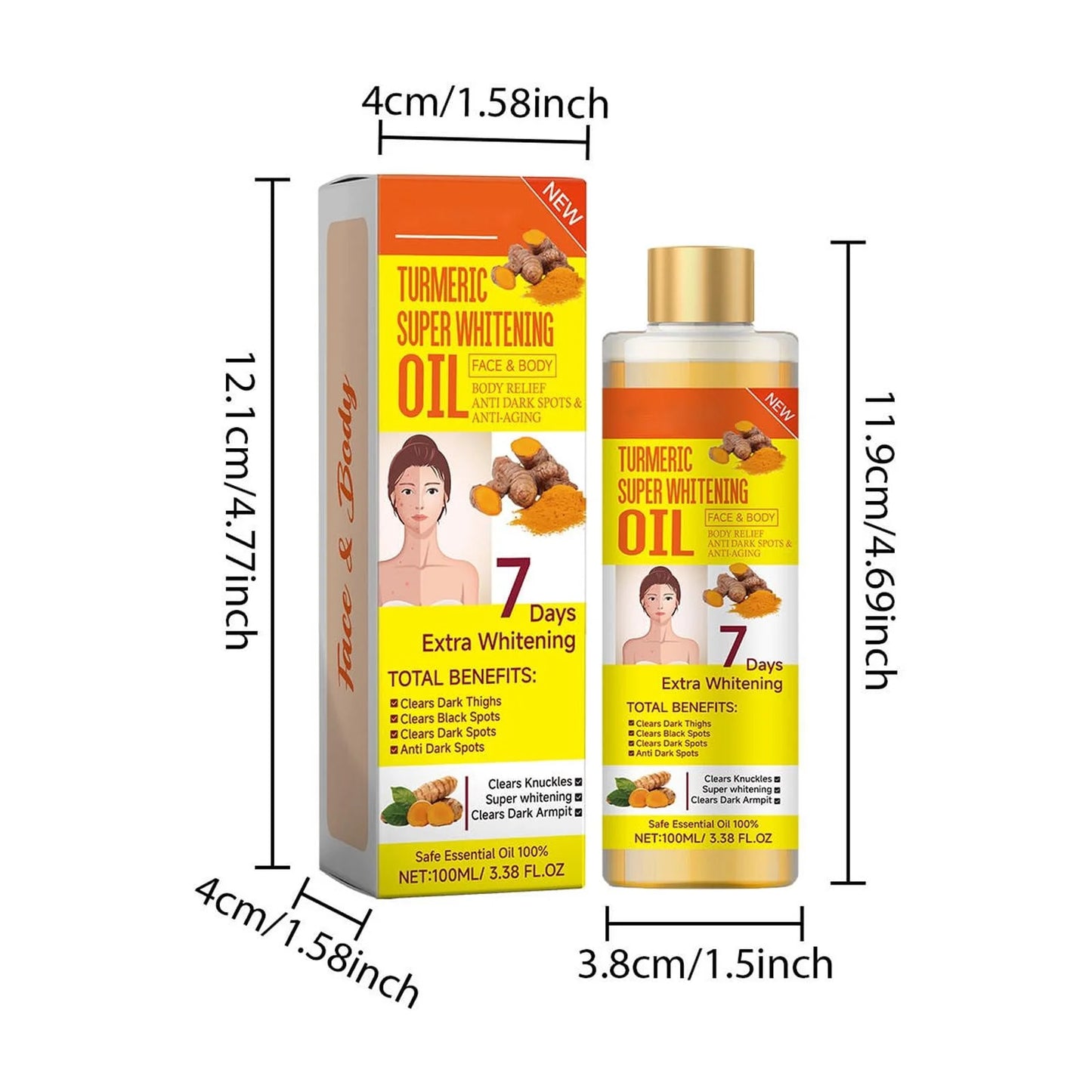 Veet Gold Turmeric Super Whitening Body Oil
